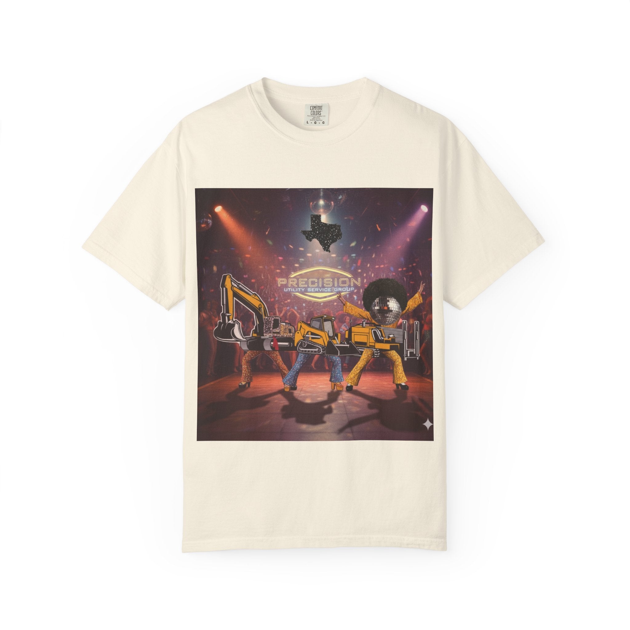 Precision Utility Service T-Shirt — Construction Excavator Logo Tee