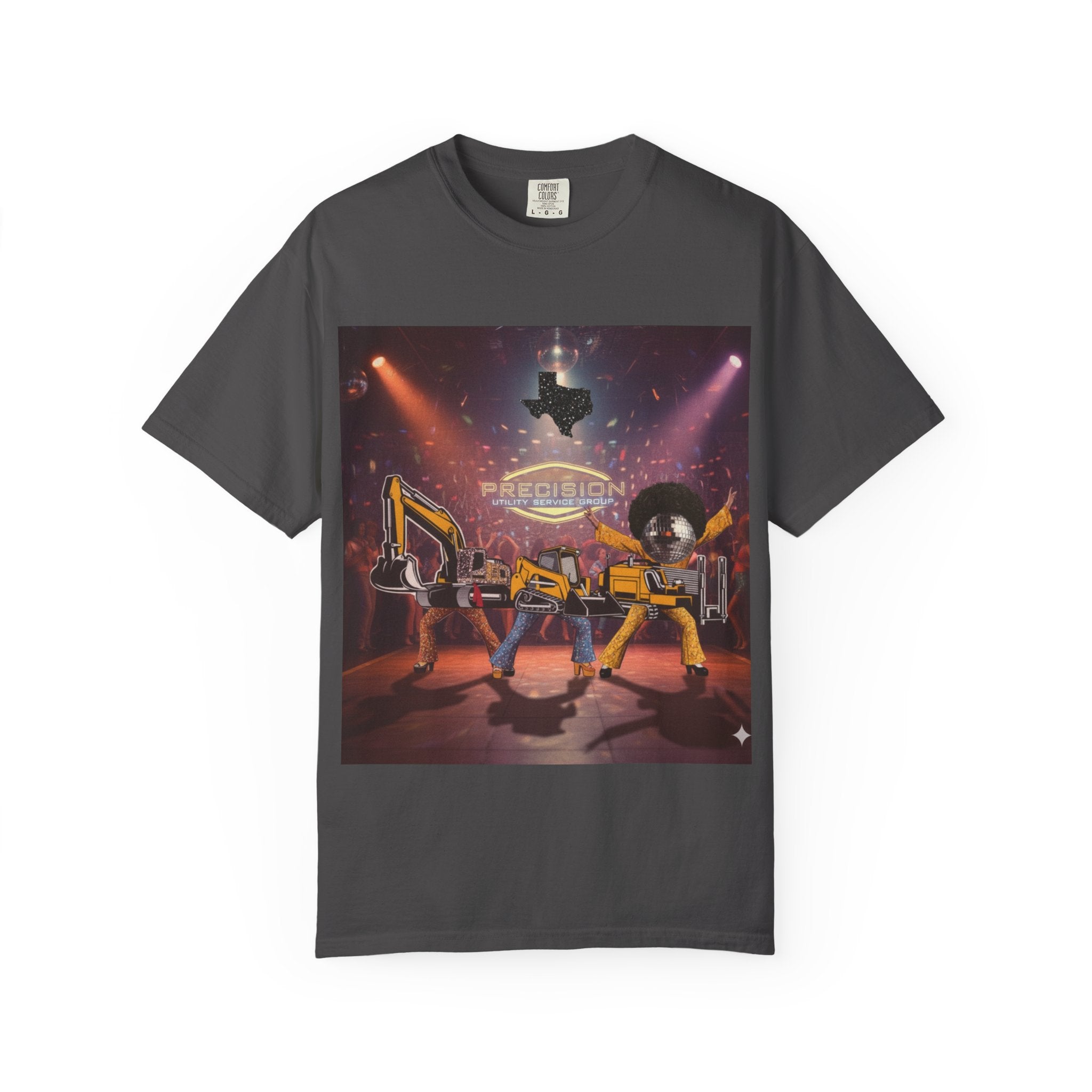 Precision Utility Service T-Shirt — Construction Excavator Logo Tee