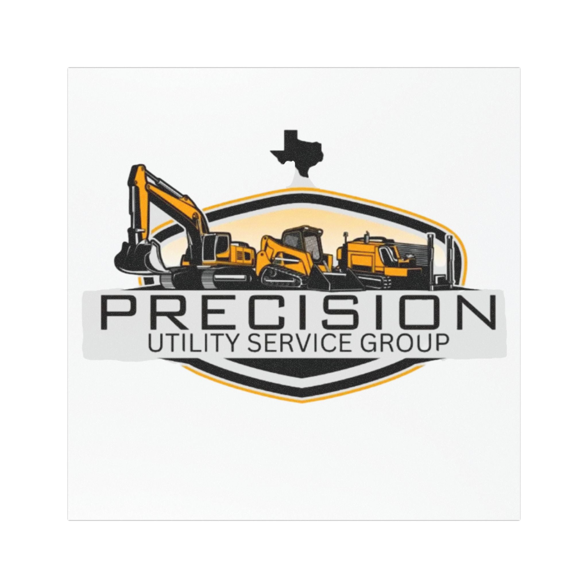 Construction Fleet Car Magnet — Precision Utility Service Group Logo (Texas)