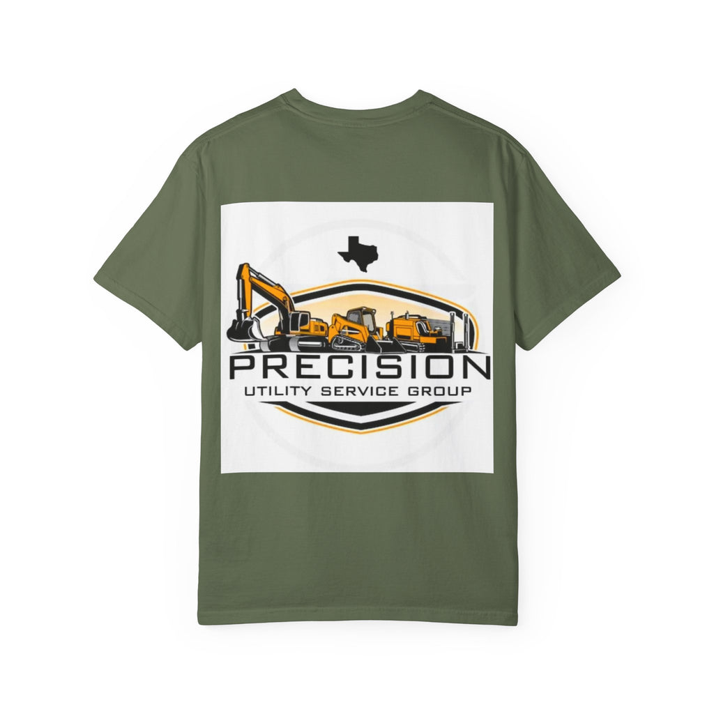 Precision Utility Service T-Shirt — Construction Excavator Logo Tee