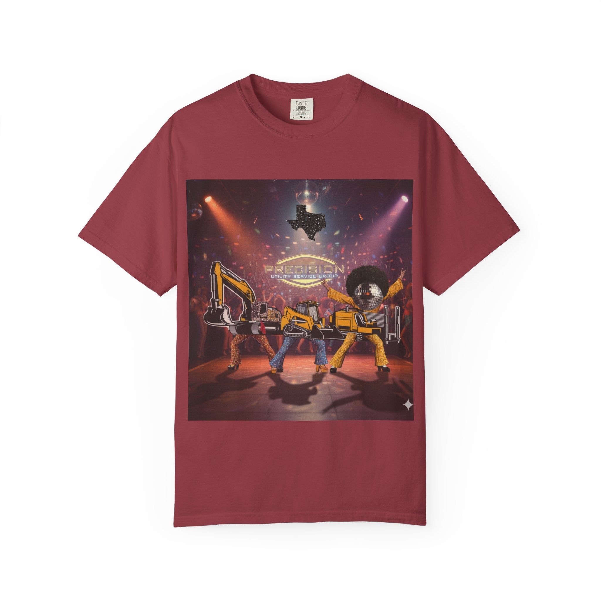 Precision Utility Service T-Shirt — Construction Excavator Logo Tee