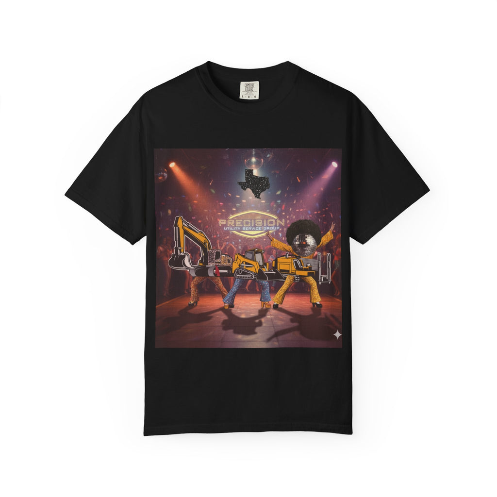 Precision Utility Service T-Shirt — Construction Excavator Logo Tee