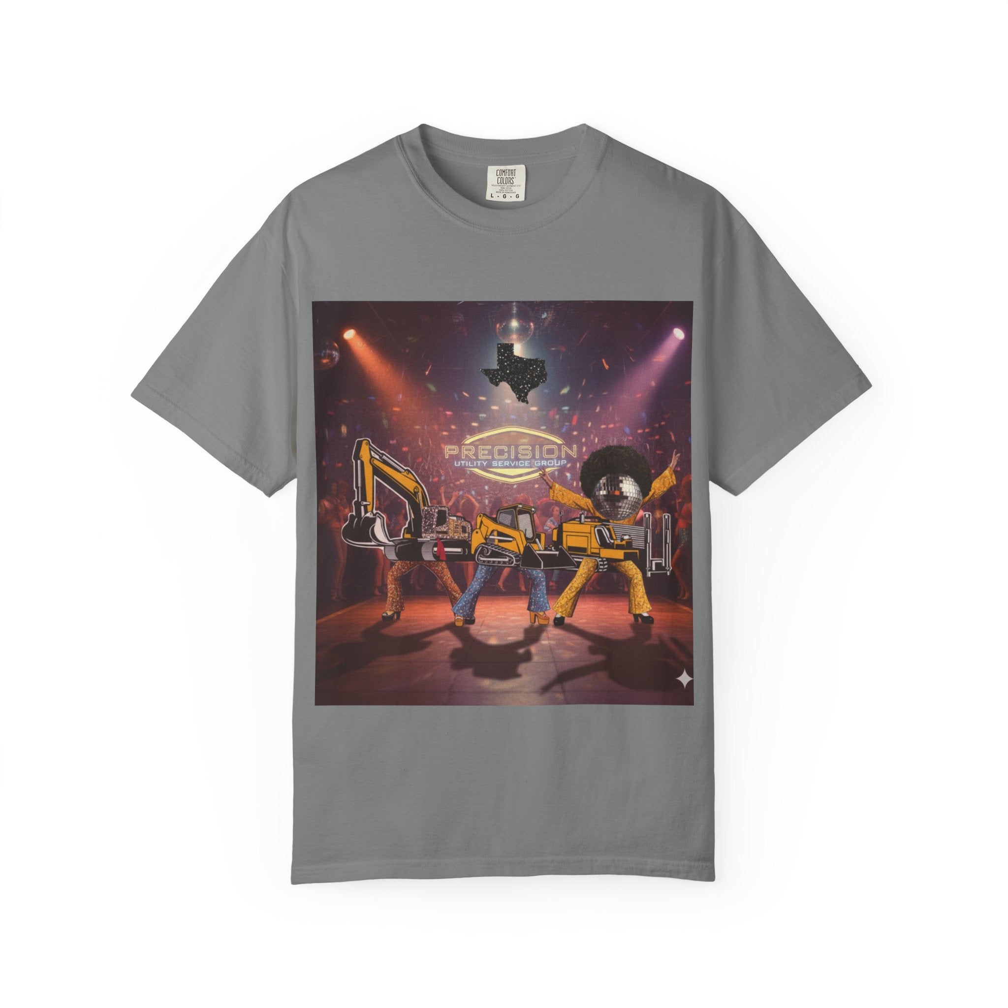 Precision Utility Service T-Shirt — Construction Excavator Logo Tee