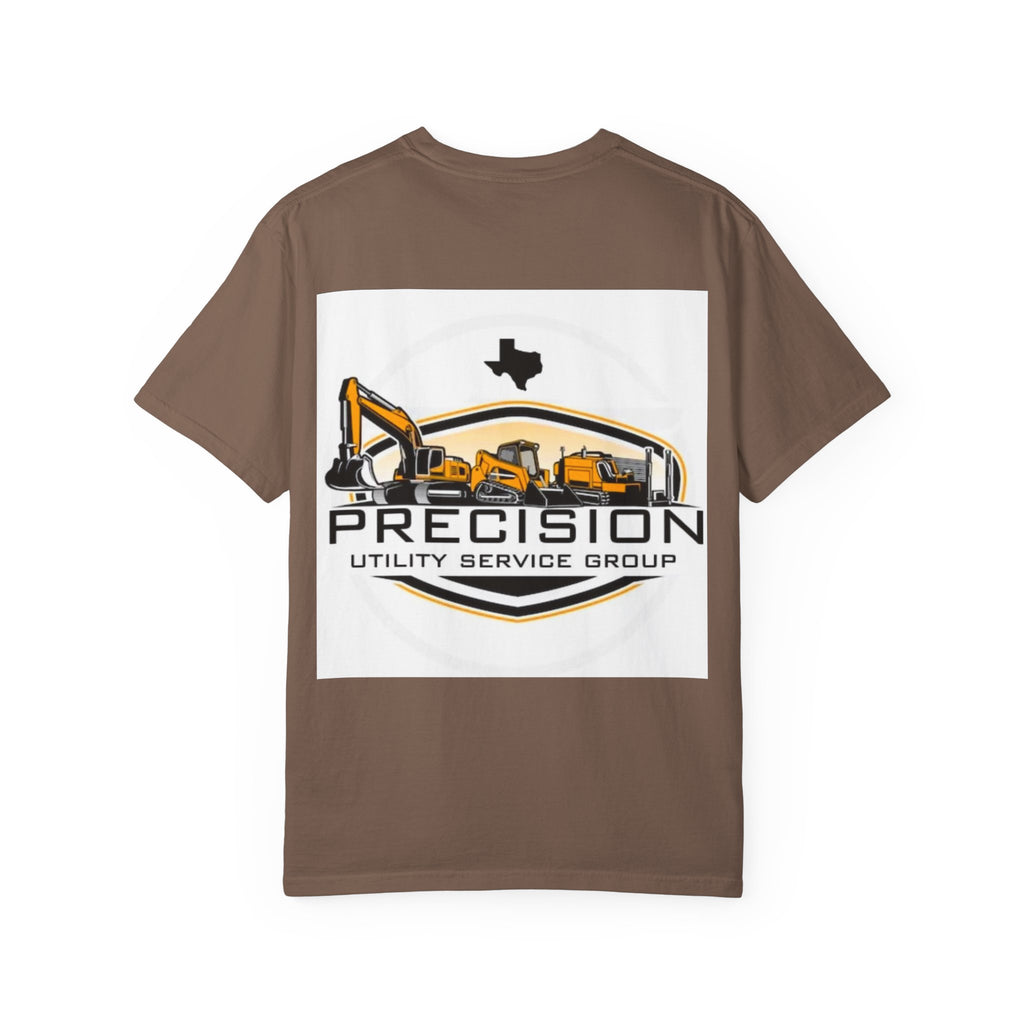 Precision Utility Service T-Shirt — Construction Excavator Logo Tee