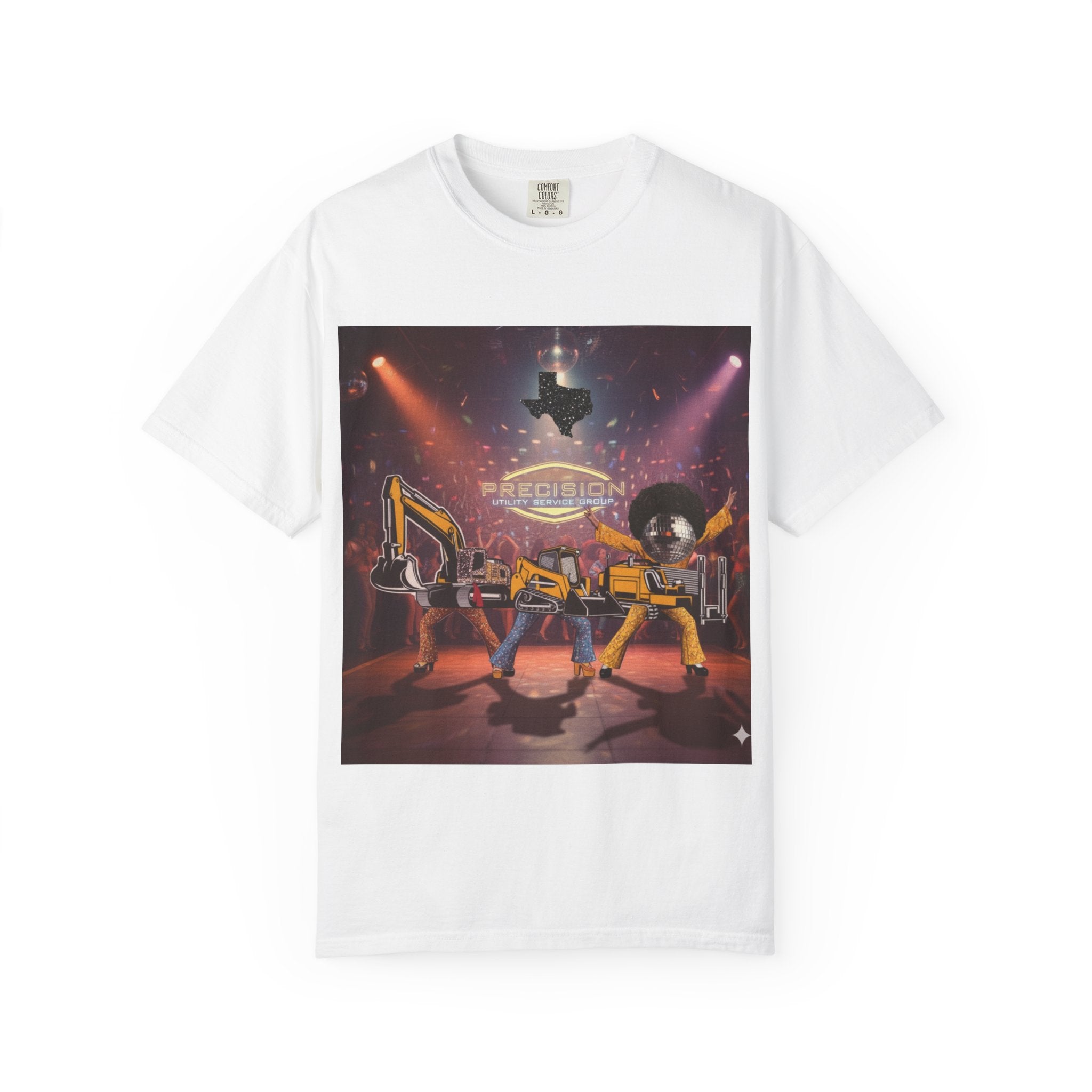 Precision Utility Service T-Shirt — Construction Excavator Logo Tee