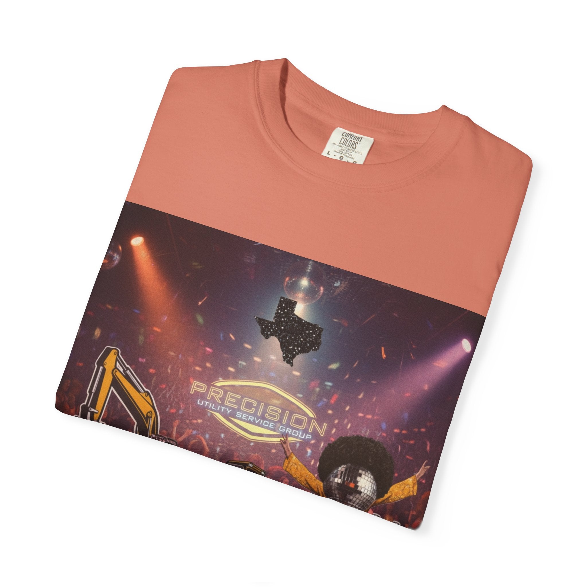 Precision Utility Service T-Shirt — Construction Excavator Logo Tee