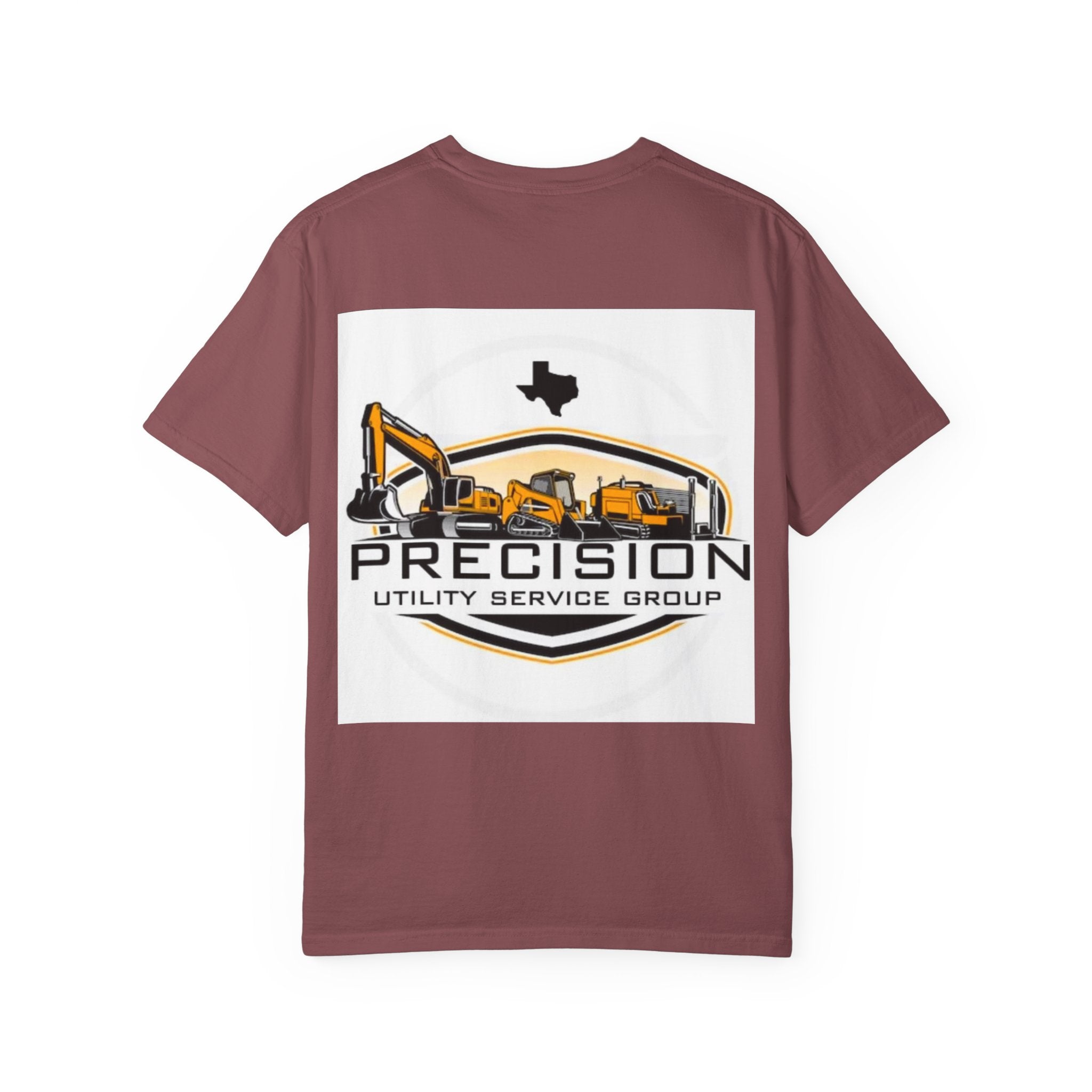 Precision Utility Service T-Shirt — Construction Excavator Logo Tee