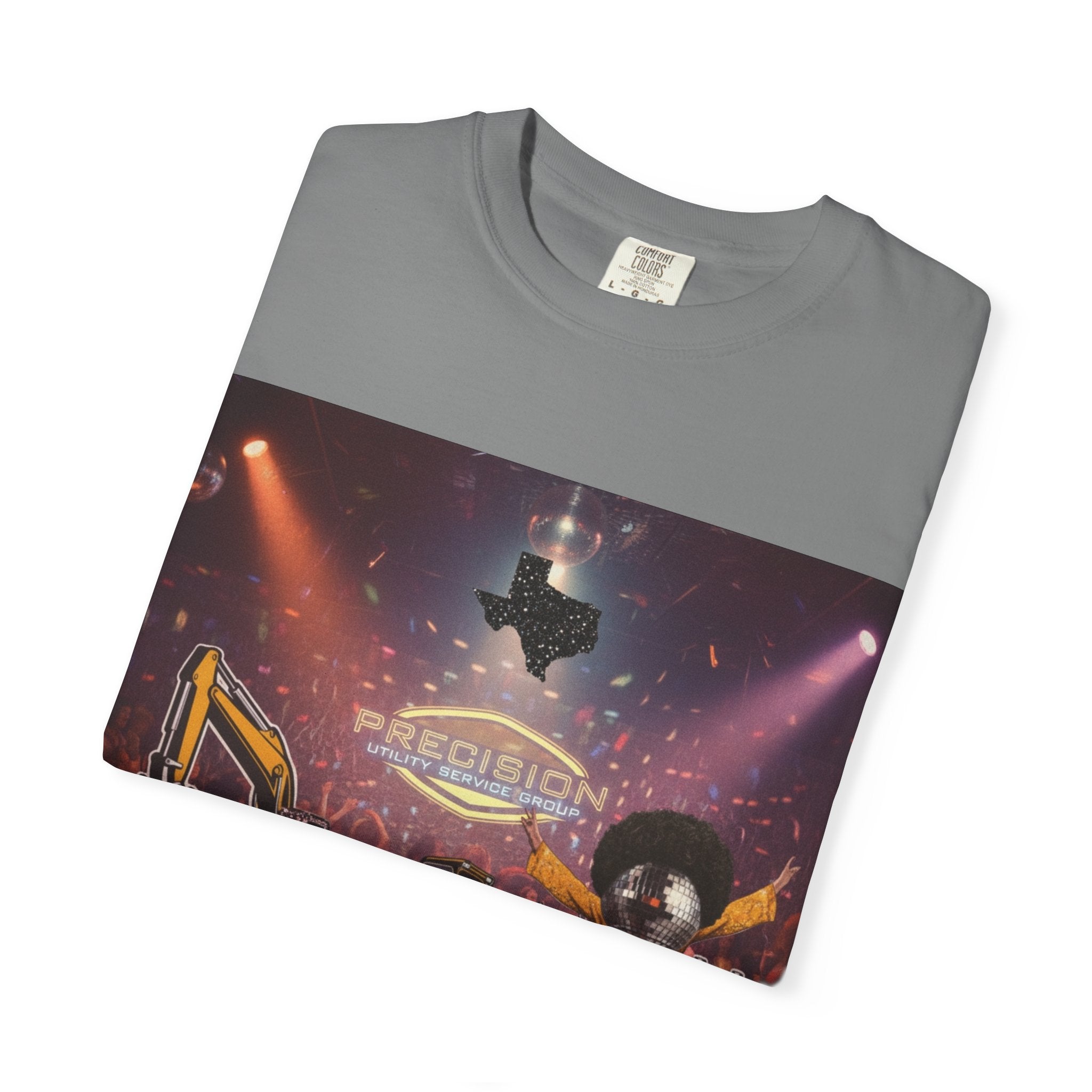 Precision Utility Service T-Shirt — Construction Excavator Logo Tee