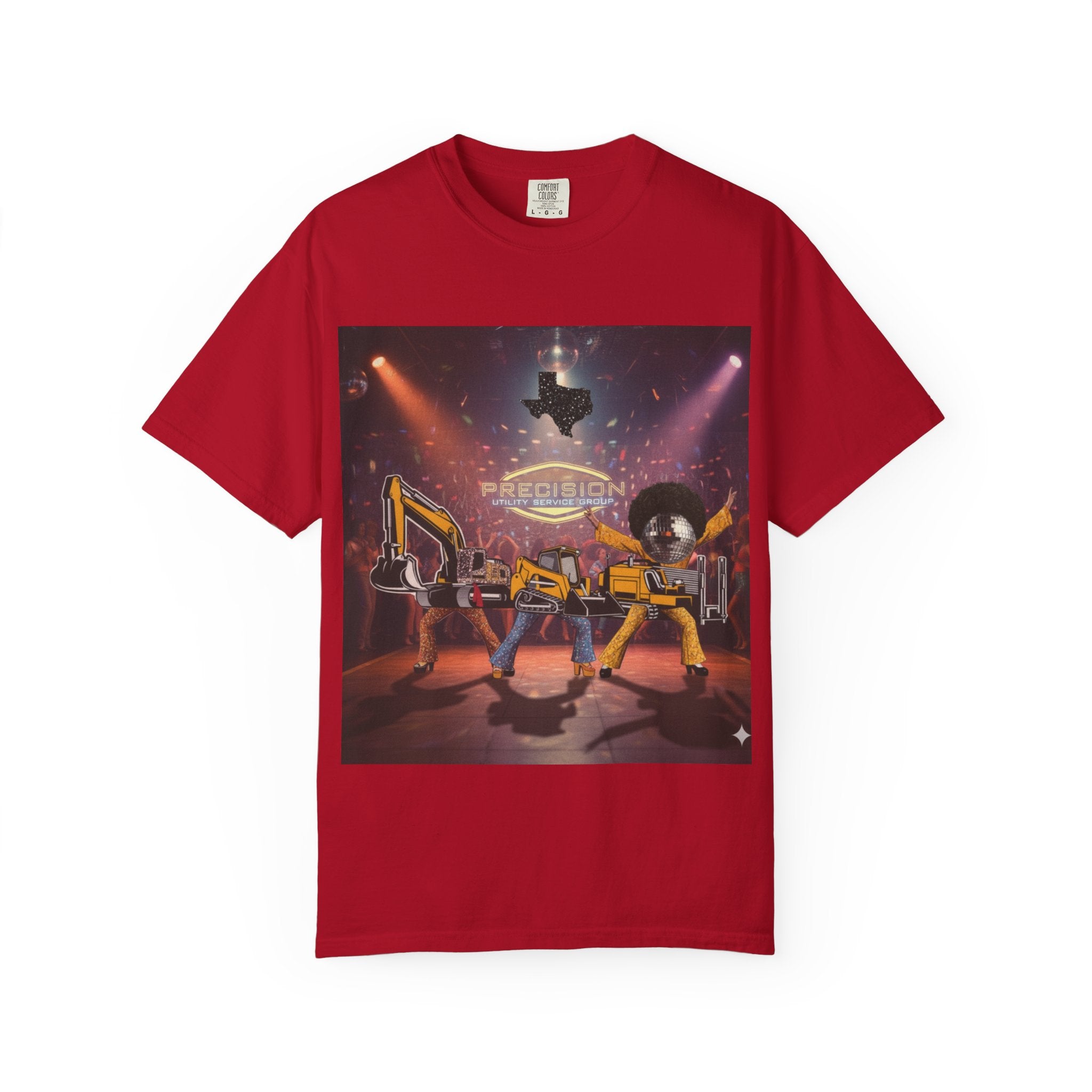 Precision Utility Service T-Shirt — Construction Excavator Logo Tee