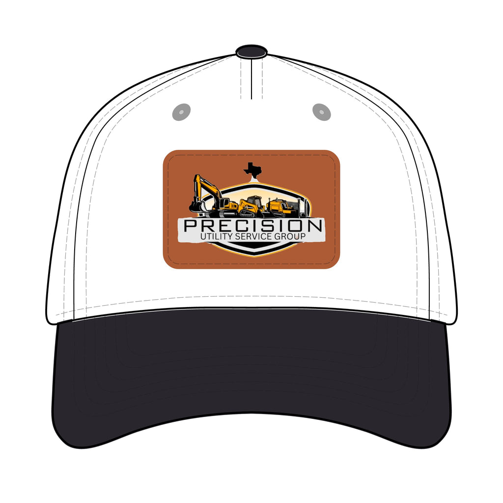 Leather Patch Baseball Cap — Precision Utility Service Group Logo