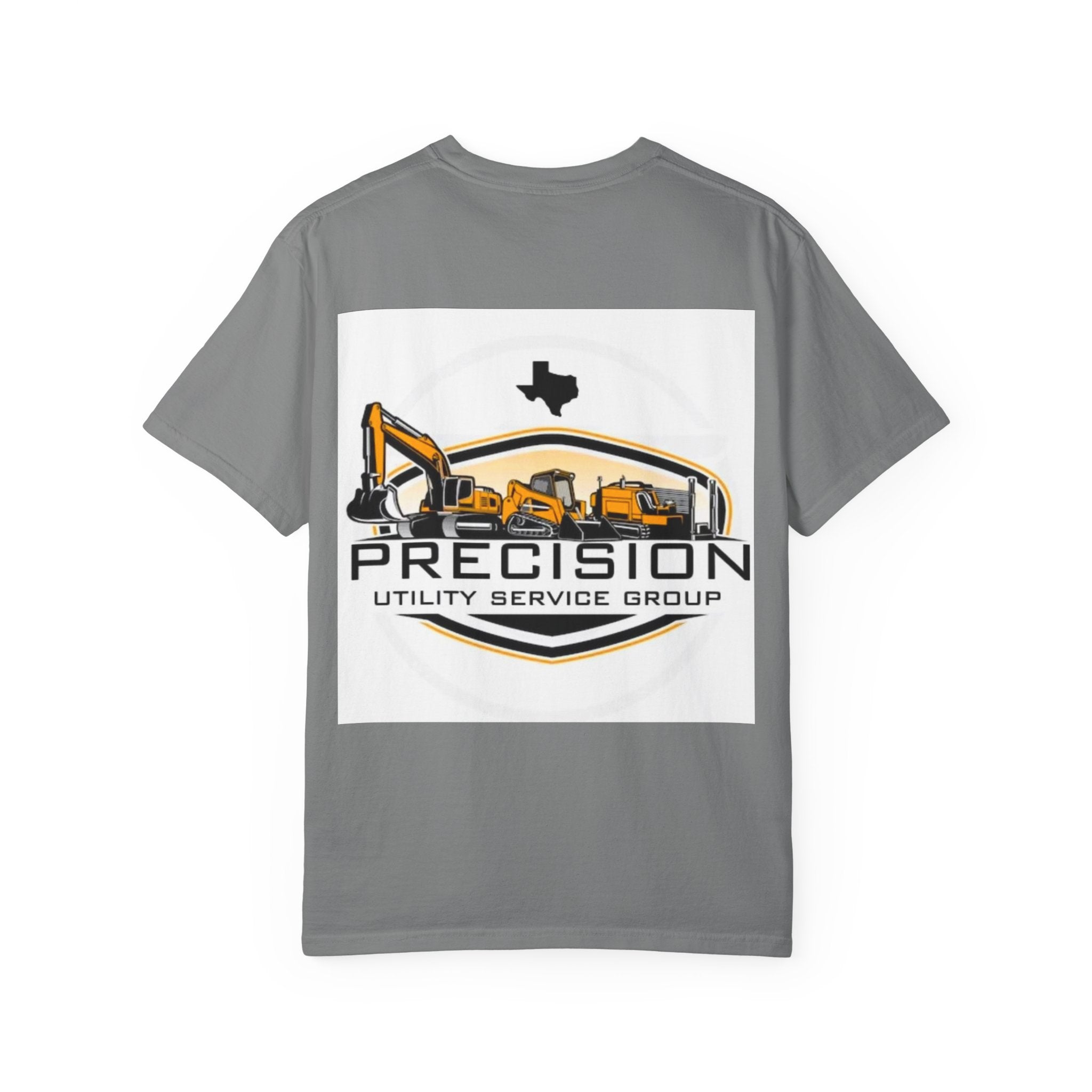 Precision Utility Service T-Shirt — Construction Excavator Logo Tee