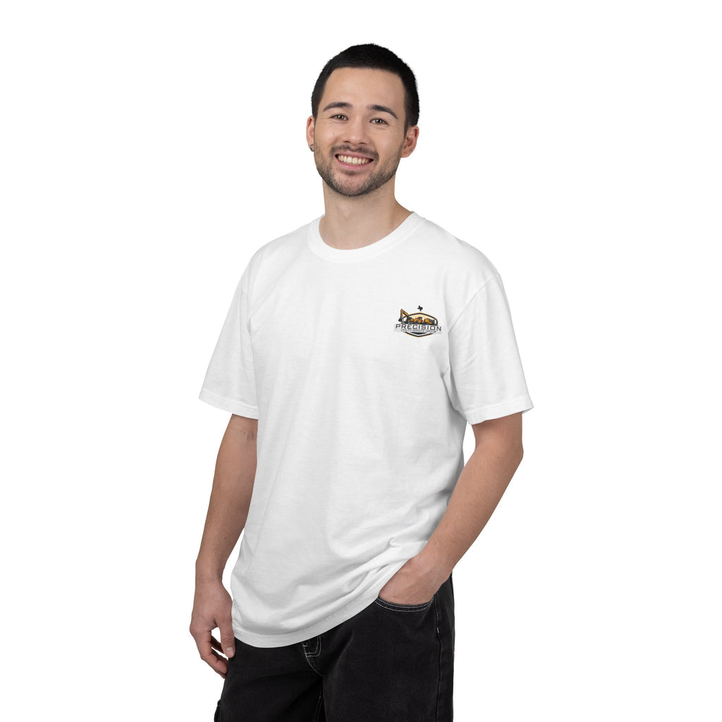 Precision Utility Service Group T-Shirt — Construction Equipment Logo Tee