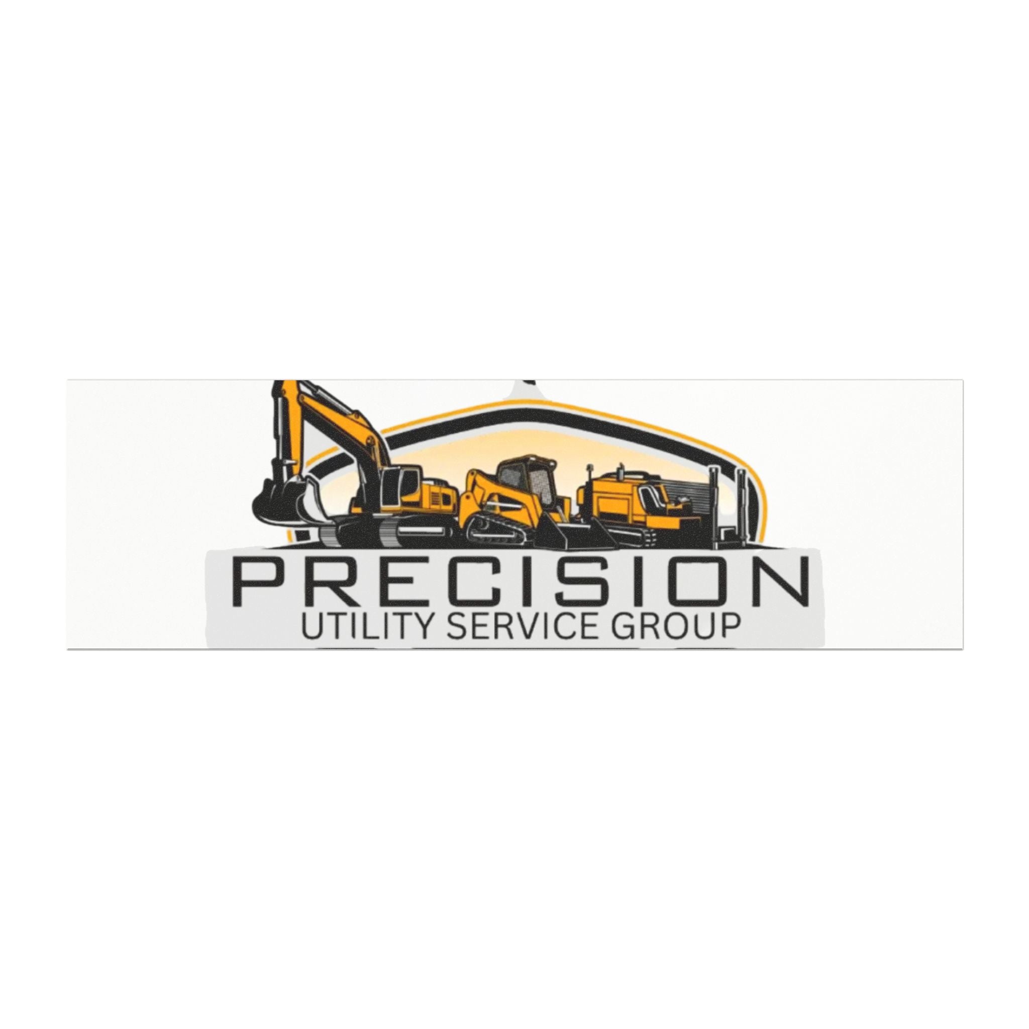 Precision Utility Service Group Magnetic Car Sign — Heavy Equipment Logo Car Magnet
