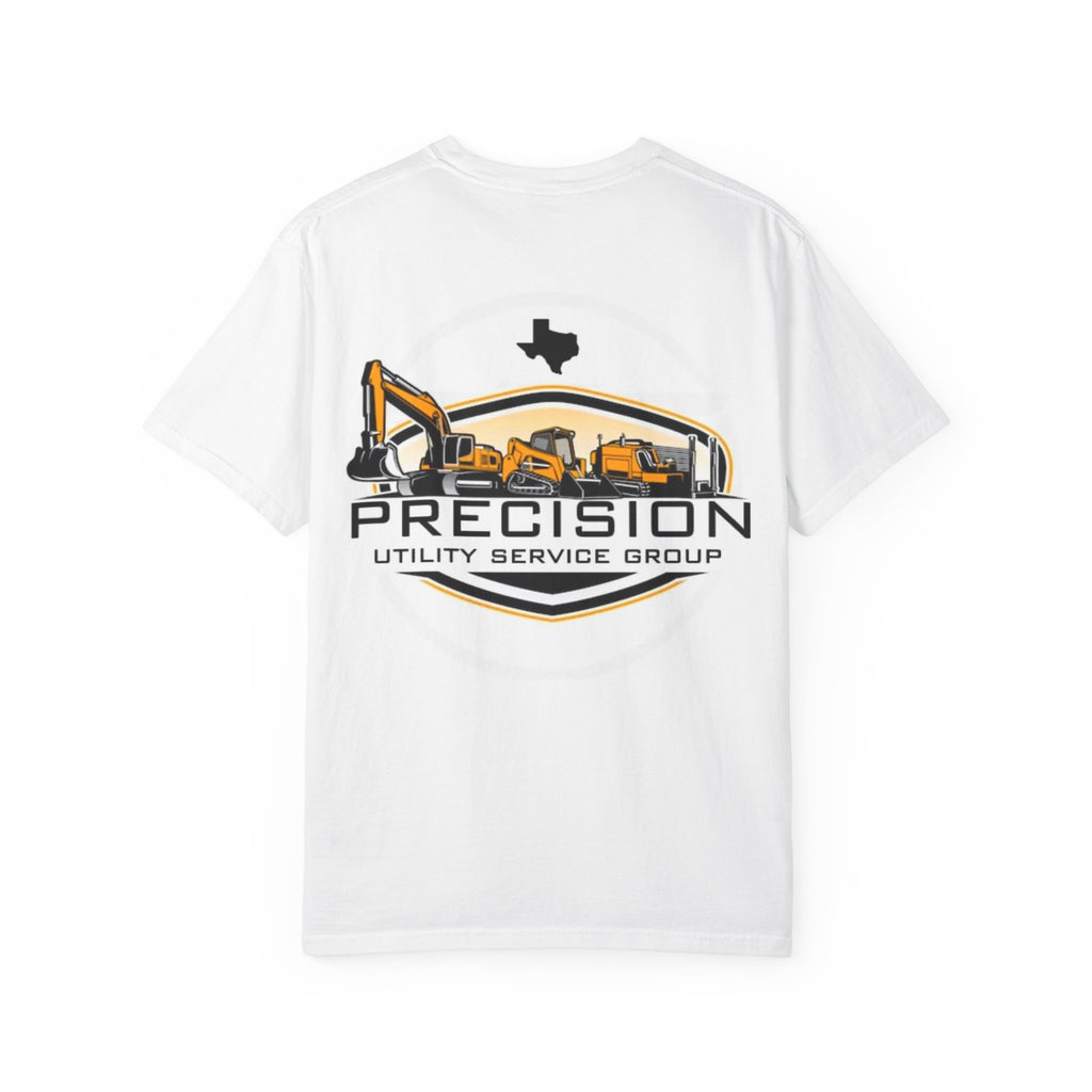 Precision Utility Service Group T-Shirt — Construction Equipment Logo Tee