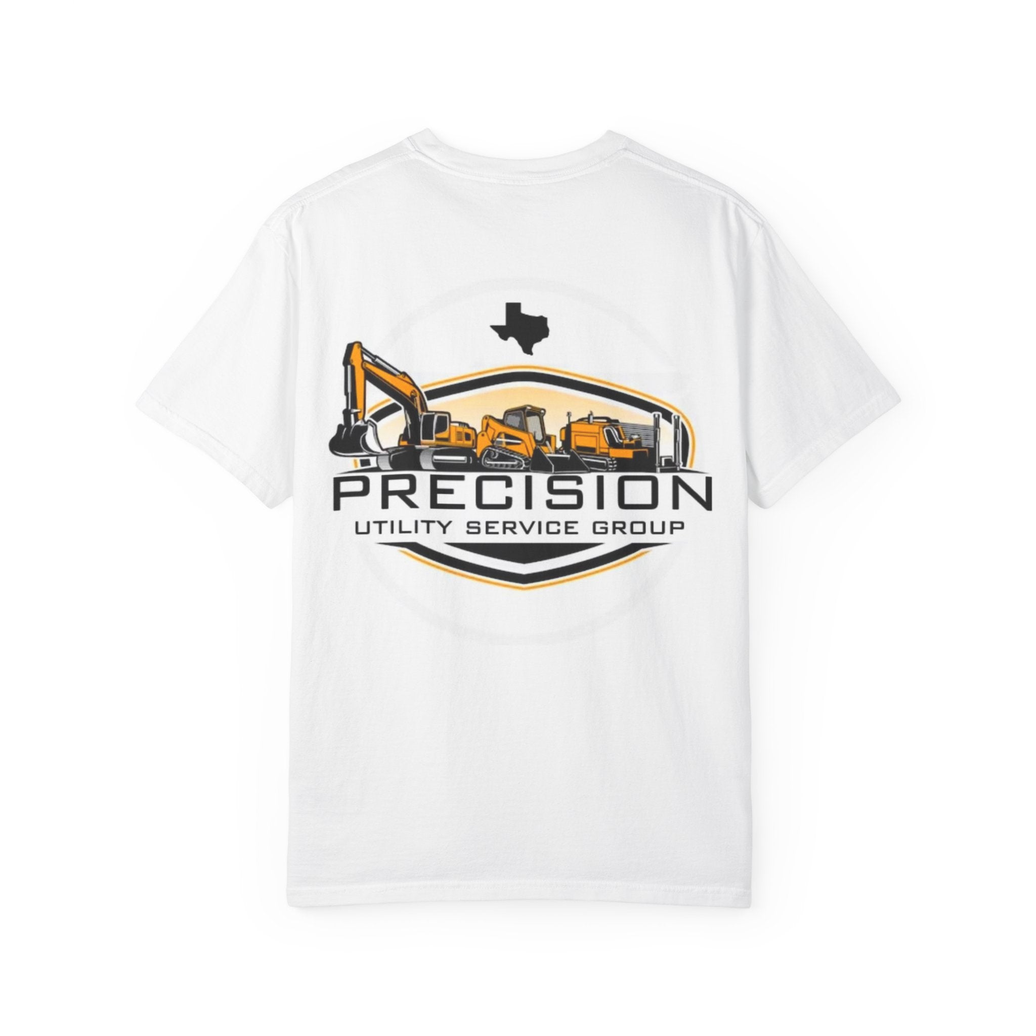 Precision Utility Service Group T-Shirt — Construction Equipment Logo Tee