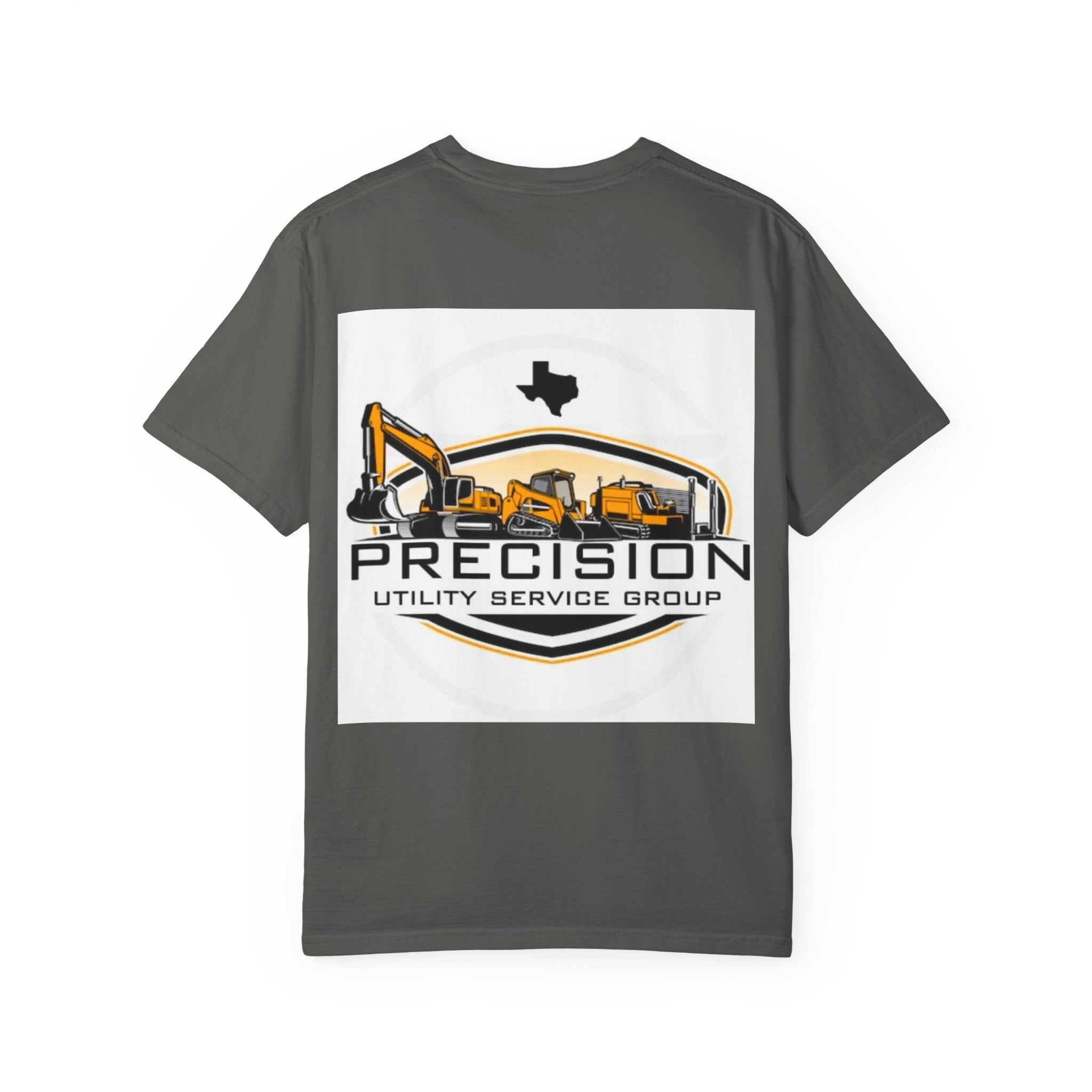 Precision Utility Service T-Shirt — Construction Excavator Logo Tee