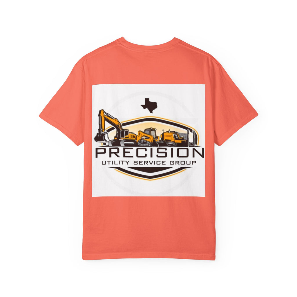 Precision Utility Service T-Shirt — Construction Excavator Logo Tee