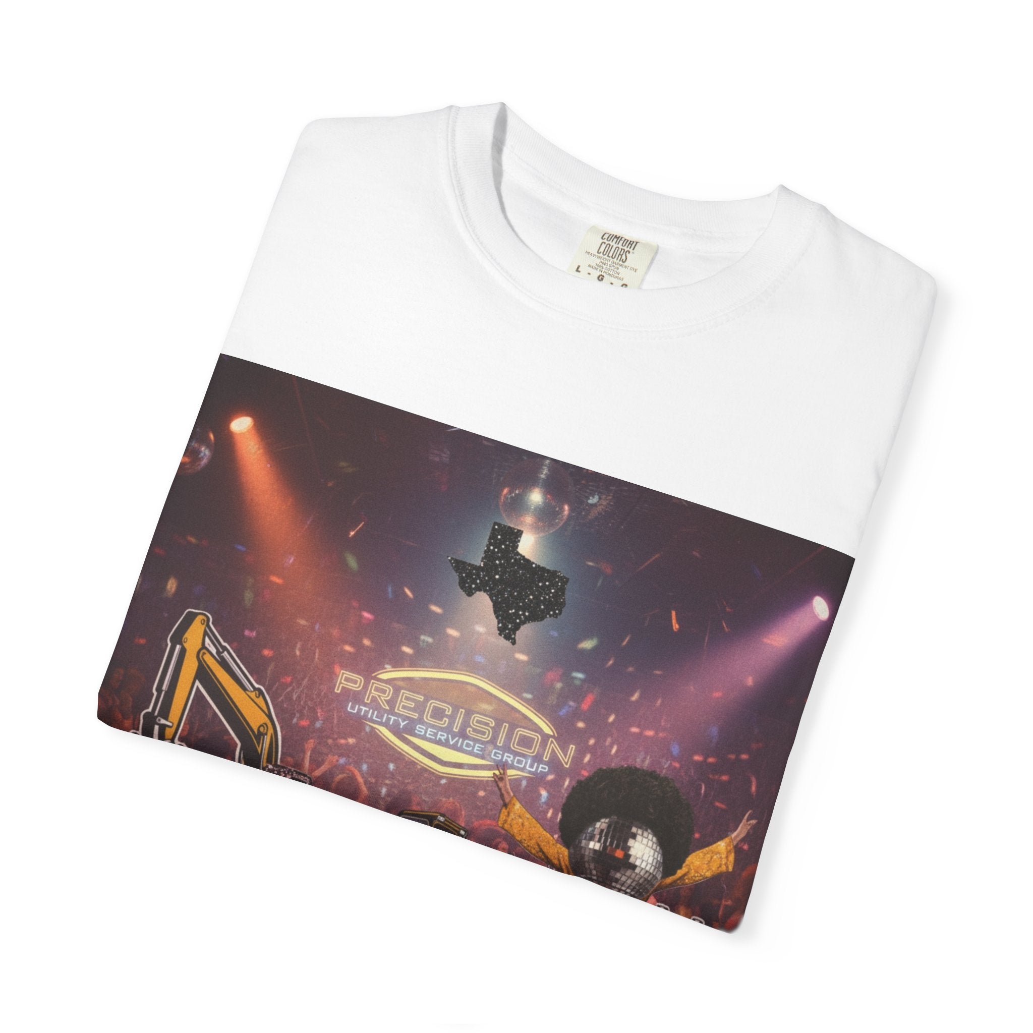 Precision Utility Service T-Shirt — Construction Excavator Logo Tee