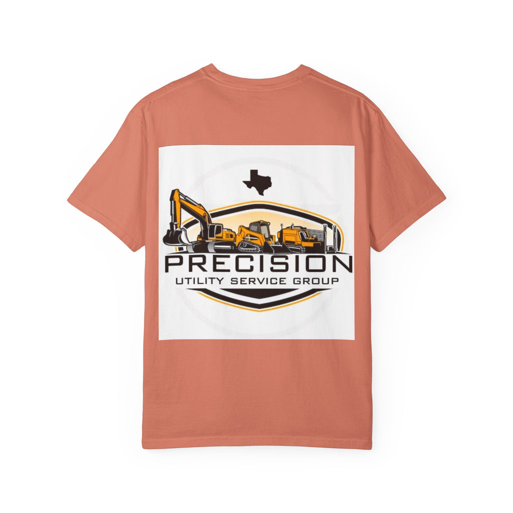 Precision Utility Service T-Shirt — Construction Excavator Logo Tee