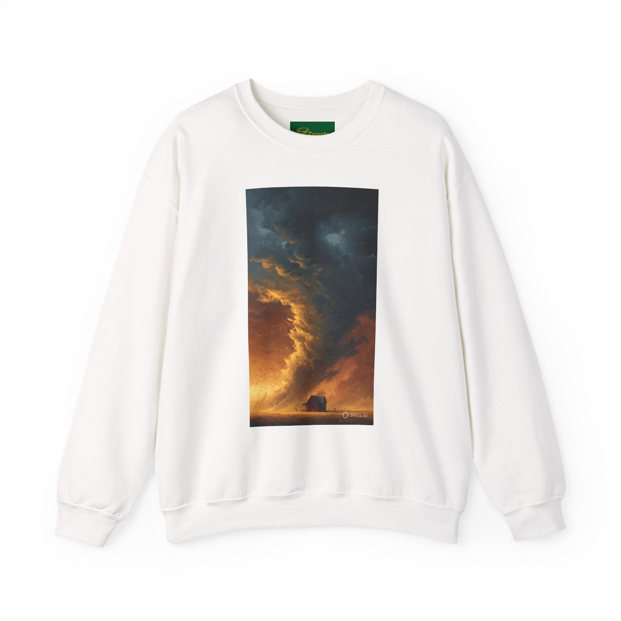 Crewneck Sweatshirt — Stormy Sunset Landscape Print