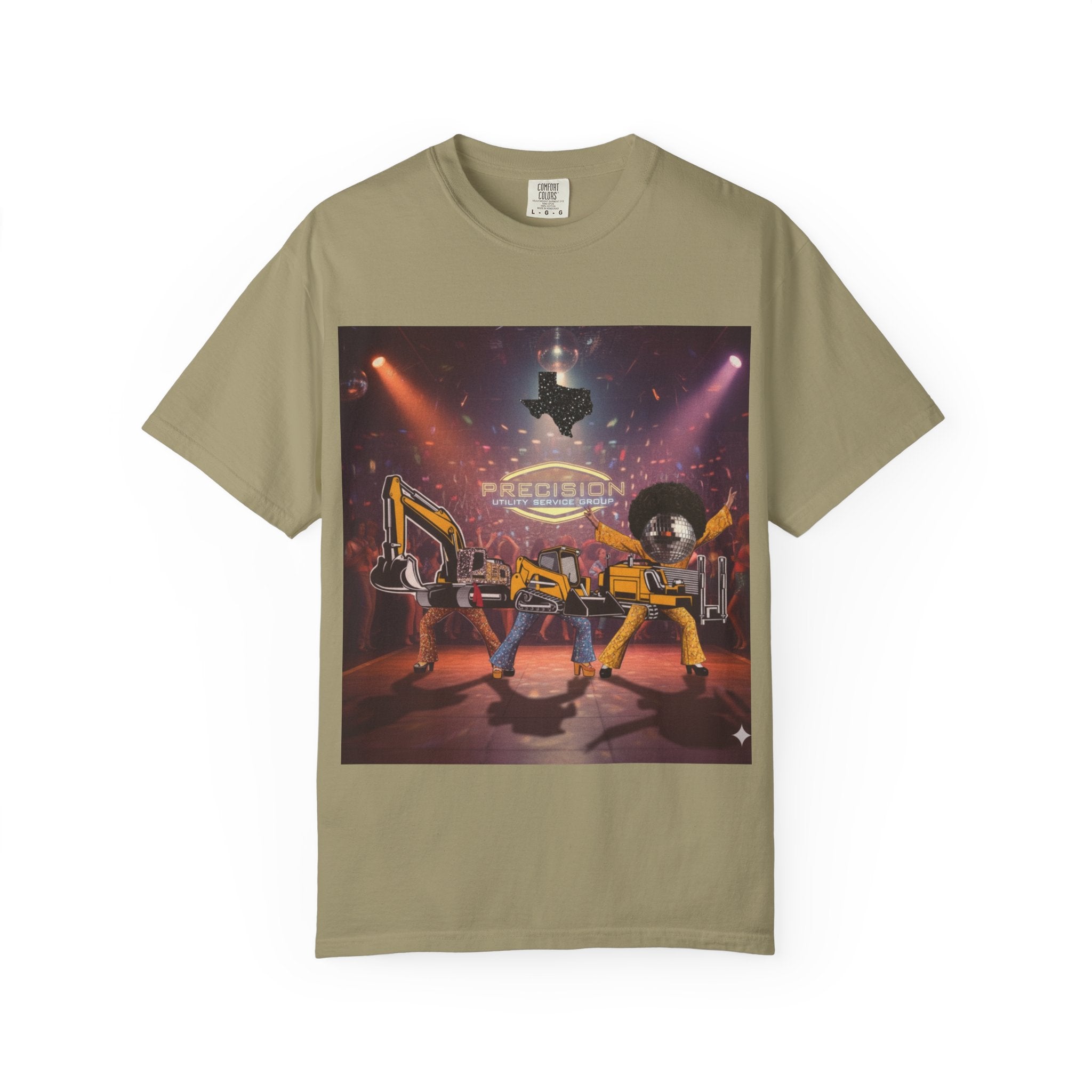 Precision Utility Service T-Shirt — Construction Excavator Logo Tee