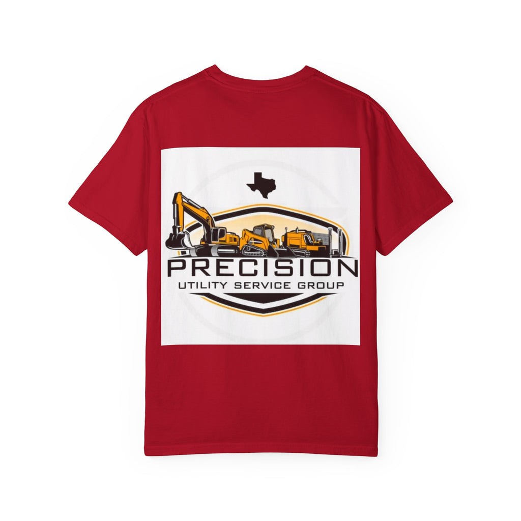 Precision Utility Service T-Shirt — Construction Excavator Logo Tee