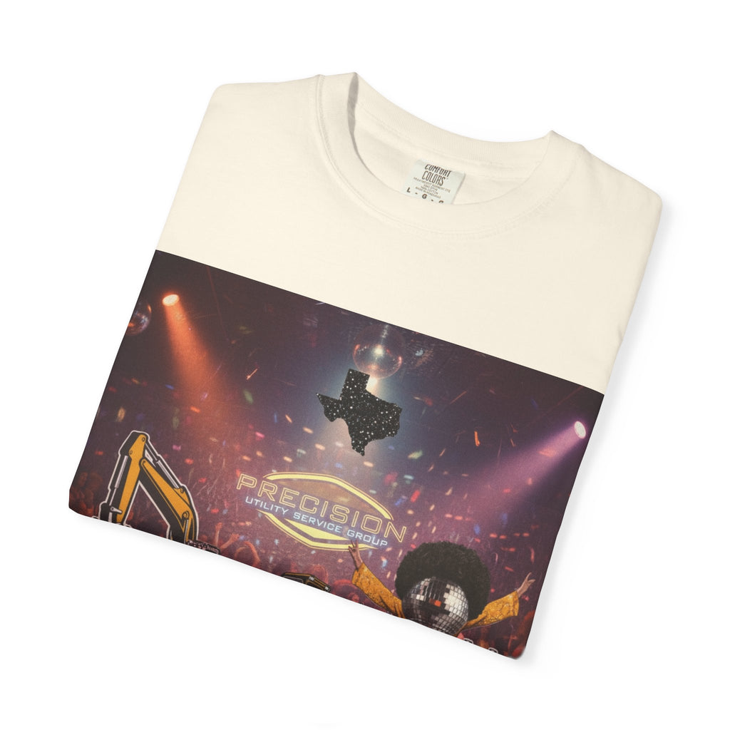 Precision Utility Service T-Shirt — Construction Excavator Logo Tee