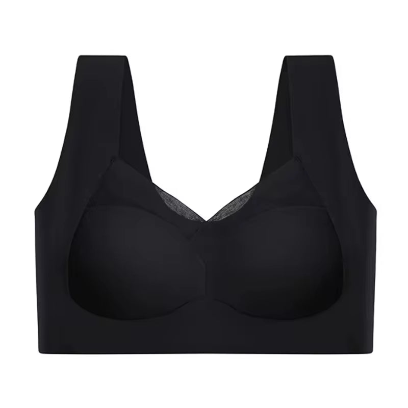 Seamless Push-Up Mesh Patchwork Bralette