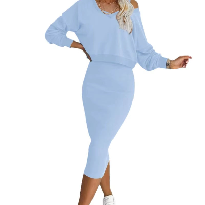 Chic Comfort: Two Piece-Set Knit Dress